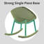 Chaises berçantes de patio tropicales de style Mid-Century moderne, chaises berçantes en forme d'œuf, chaises d'appoint intérieures en plastique toutes saisons avec design perforé respirant pour patio, balcon, véranda et bord de piscine, vert-487010665