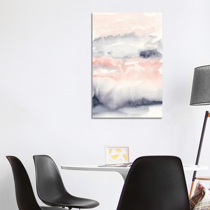 « Violet & blush I » par Ethan Harper, reproduction d’art, H 40 po x l 26 po x P 1,5 po, Toile tendue, Pas de tapis