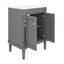 Meuble-lavabo de salle de bain 24 po avec lavabo supérieur, meuble de rangement moderne autoportant à 2 niveaux avec grandes tablettes de rangement-800924807