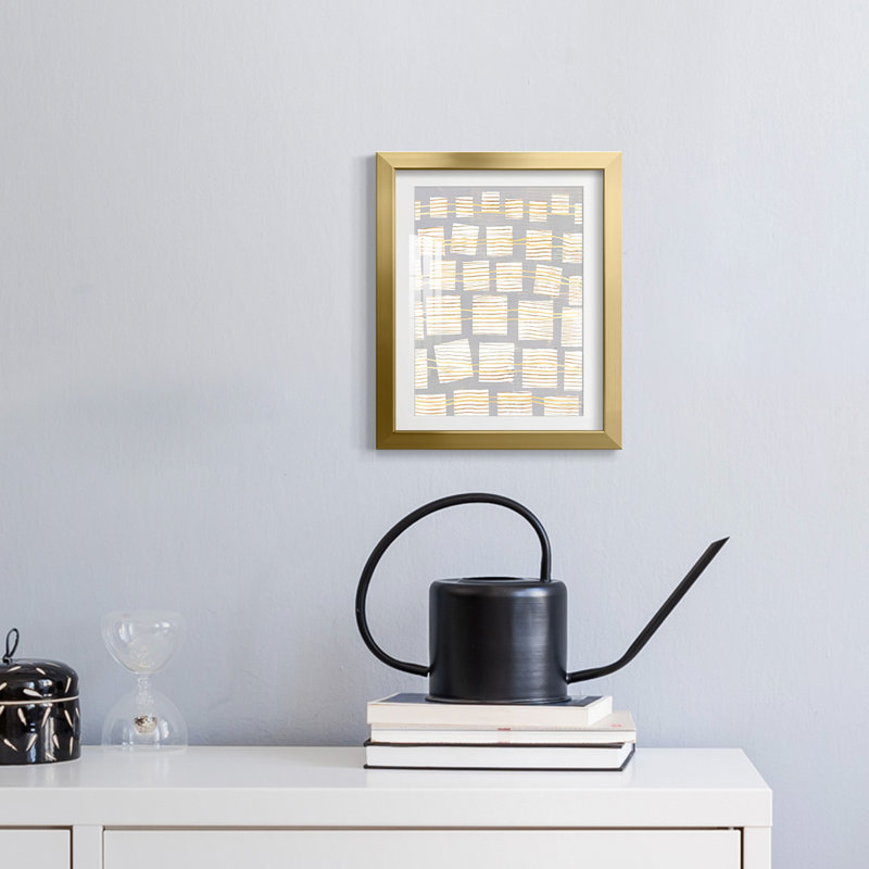 NetworksI-Framed Print, 28.5" H x 20.5" W, Gold