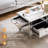 Mirrored Lift Top Coffee Table With Drawers