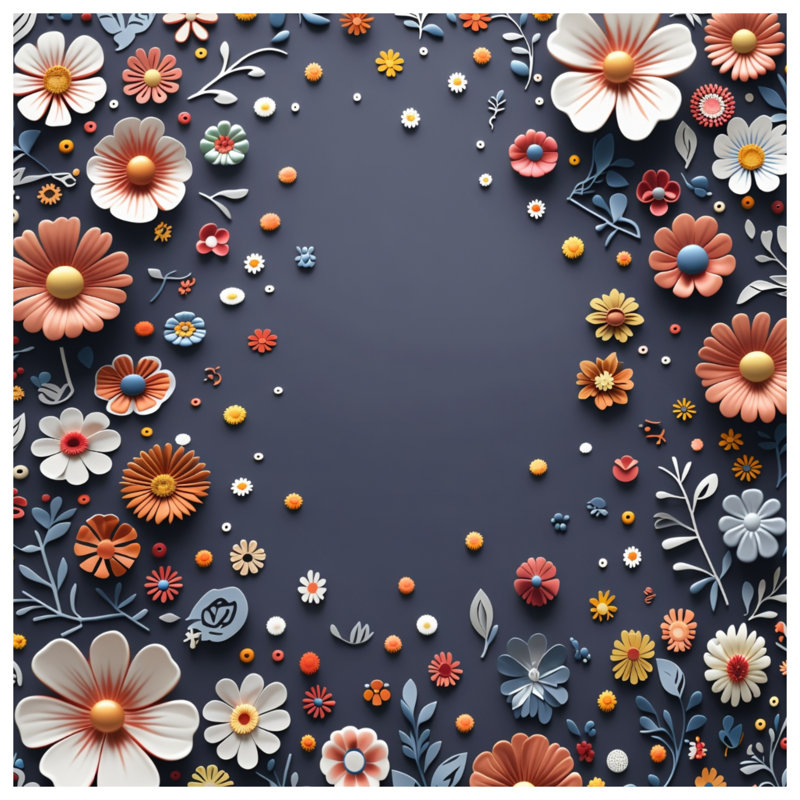 Tapis de bain floral, 24in W x 17in L