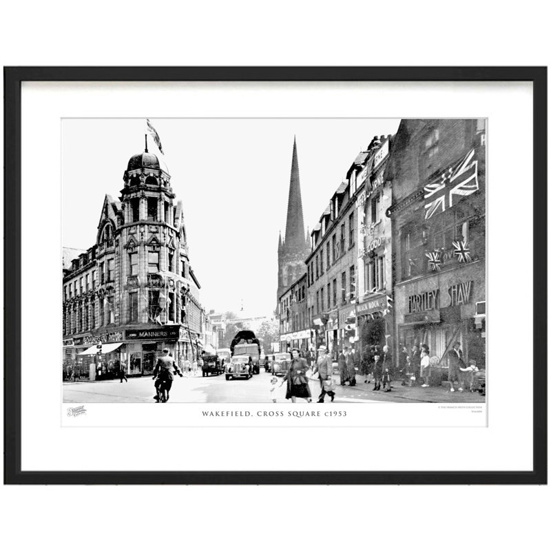Wakefield, Cross Square C1953 by Francis Frith - Single Picture Frame Print, 40cm H x 50cm W x 2.3cm D