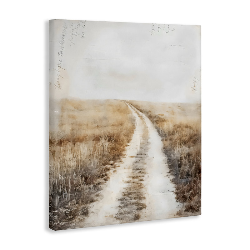 Toile «Soft Prairie Dirt Road», conception par Riley B, H 20 po x l 16 po
