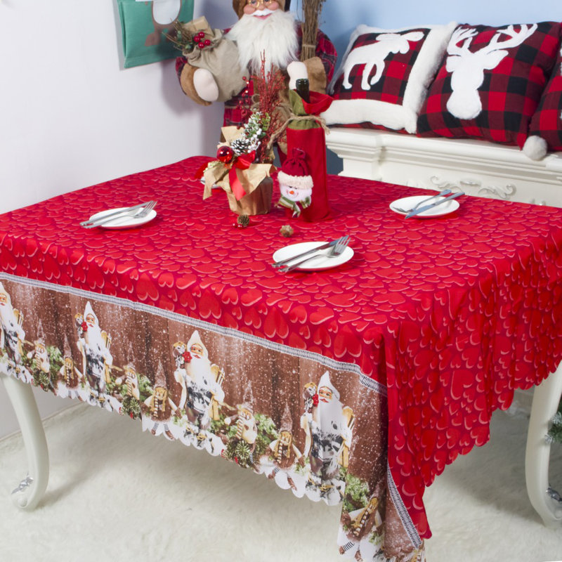 59 x 70,8 pouces de Noël nappe rectangulaire couvre-table décorative lavable couvre-table décorations des Fêtes