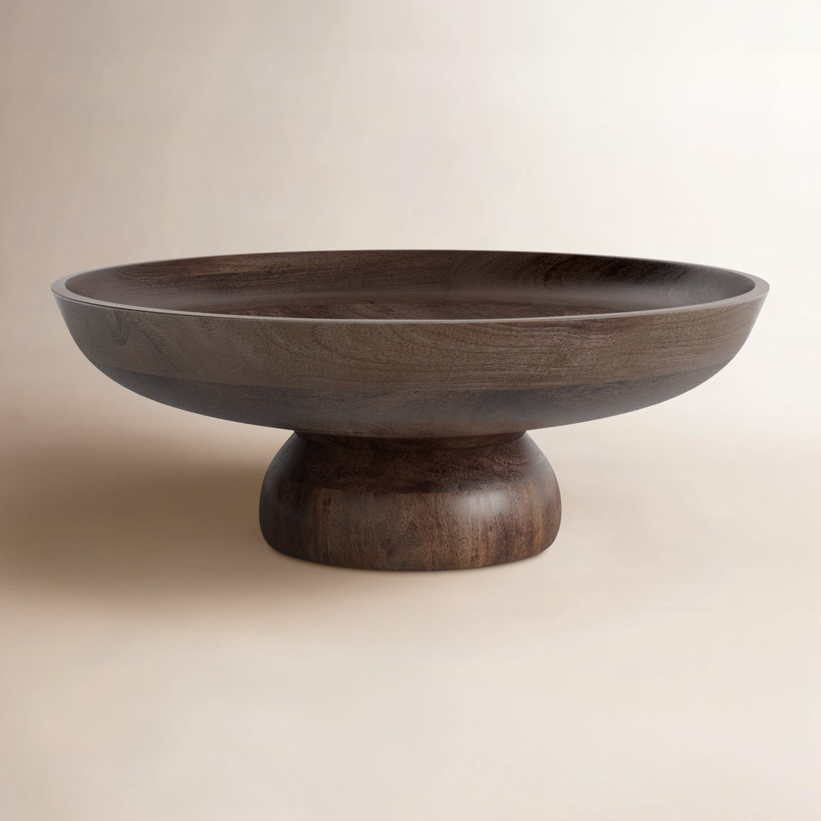 Wood Serving Bowl, Brown