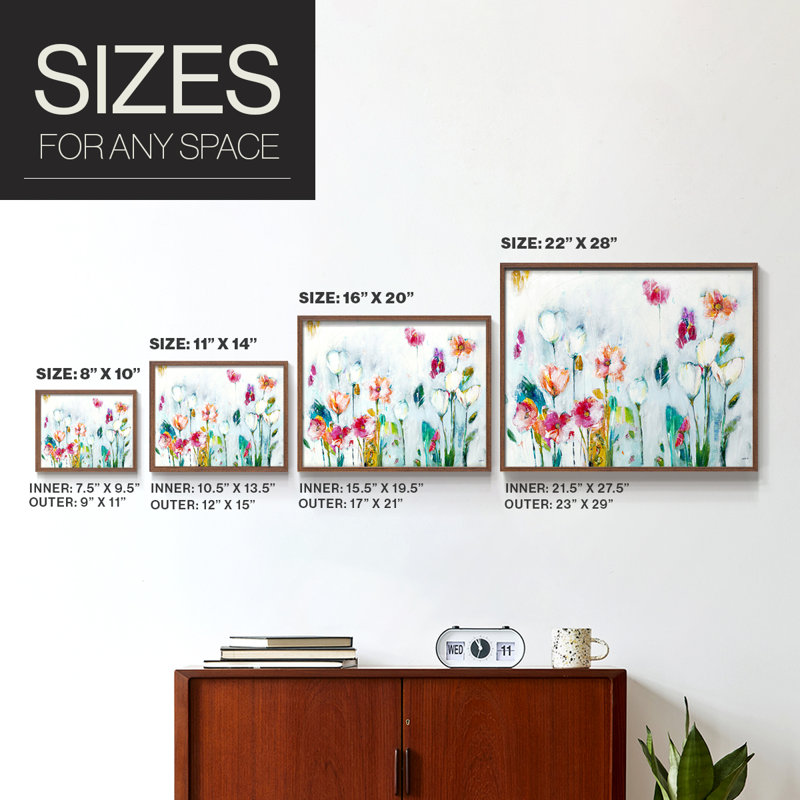 Remembering Time -Framed Print - Restickable, 22" H x 28" W, Walnut