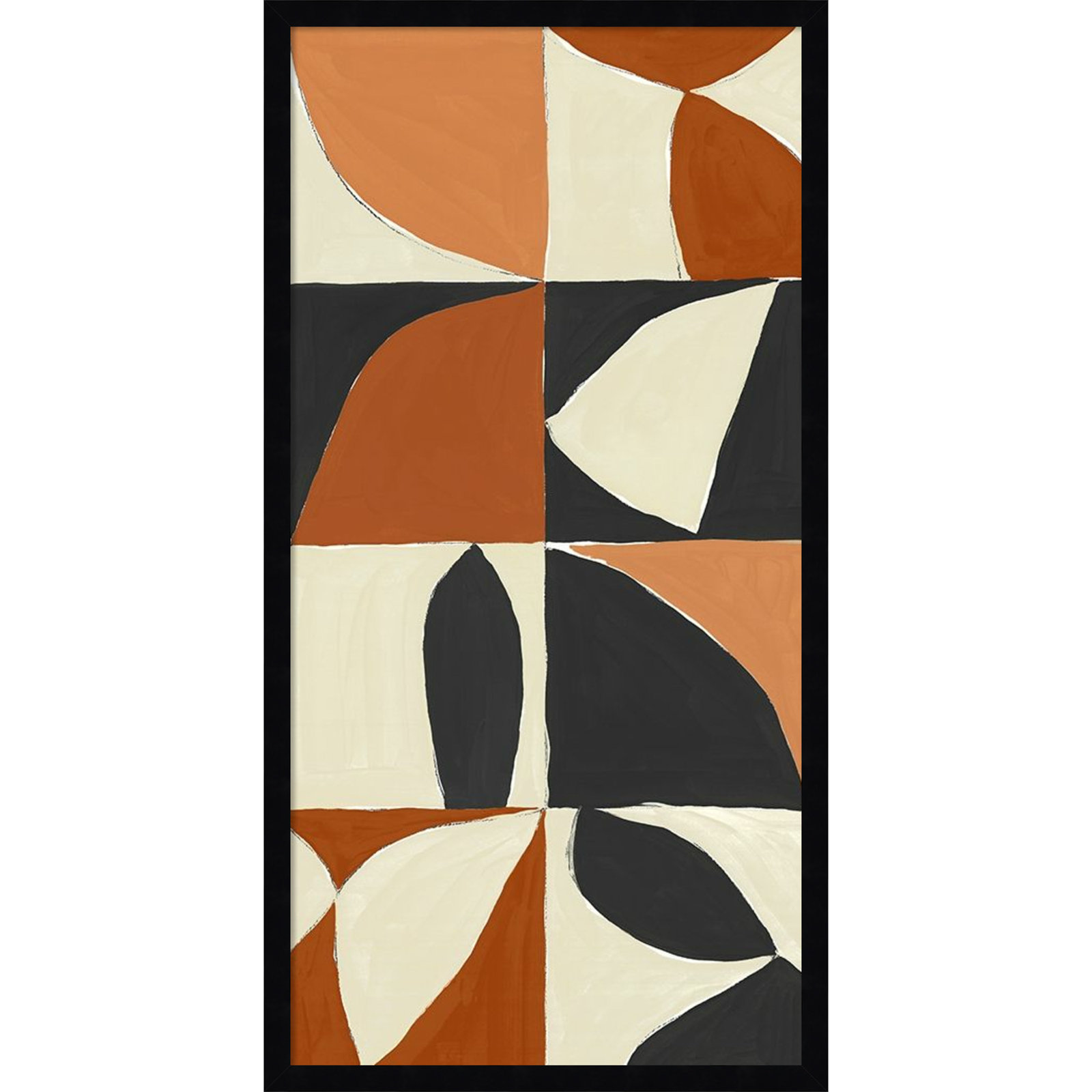 Honoring Matisse Warm by Isabelle Z, Black, 33" H x 17" W x 1" D