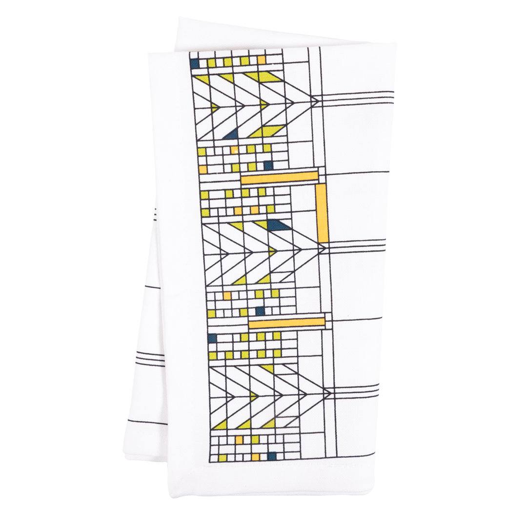 Tree Of Life 100% Cotton Geometric Square Napkin (Set of 4) Frank Lloyd Wright