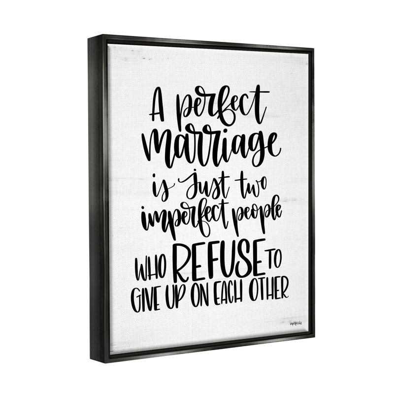 Art mural parfait sur toile par Perfect Perfect, H 21 po x l 17 po x P 1,7 po, Cadre flottant noir de jais