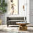 56.75" Flared Arm Settee Sofa-366084212