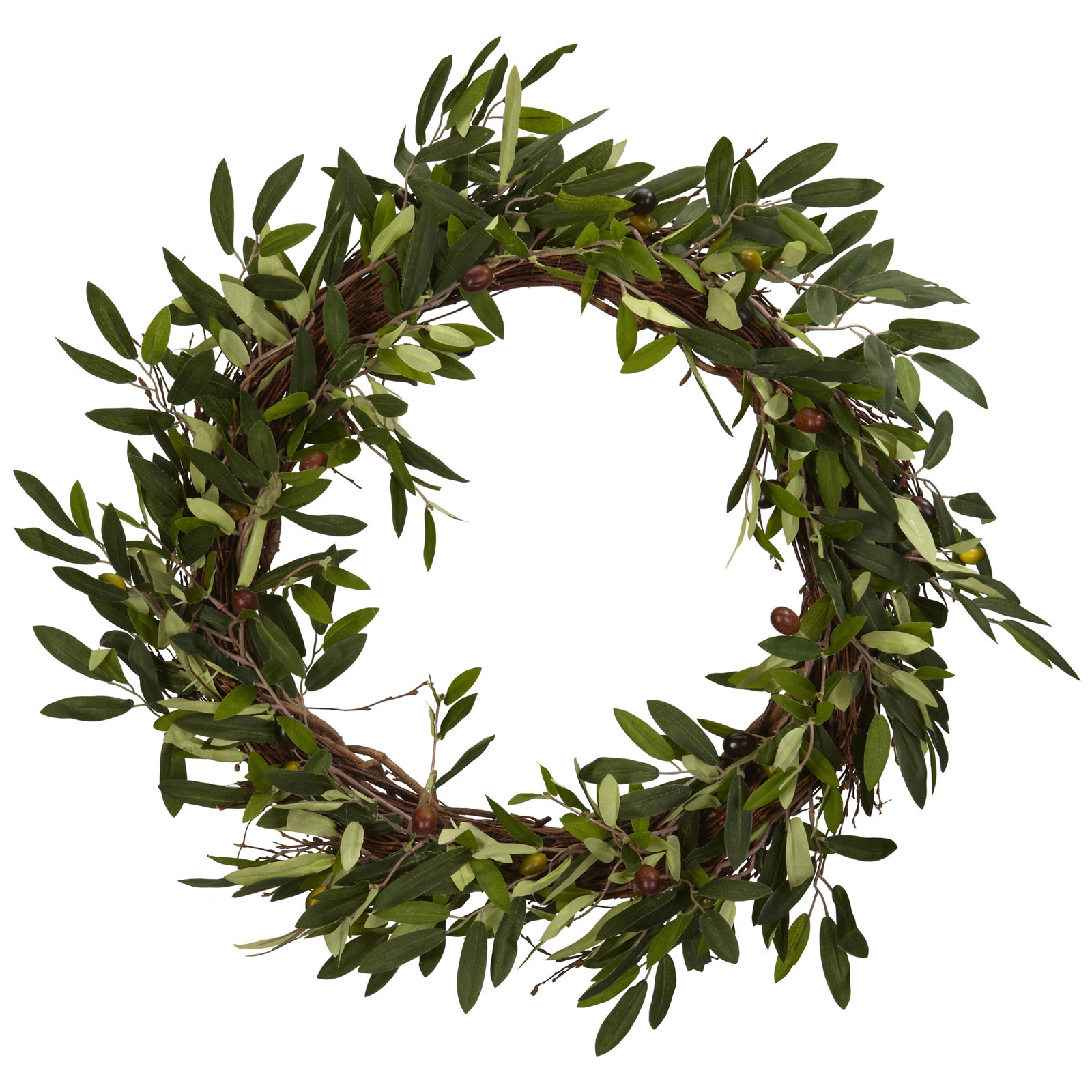 20'' Artificial Olive Wreath