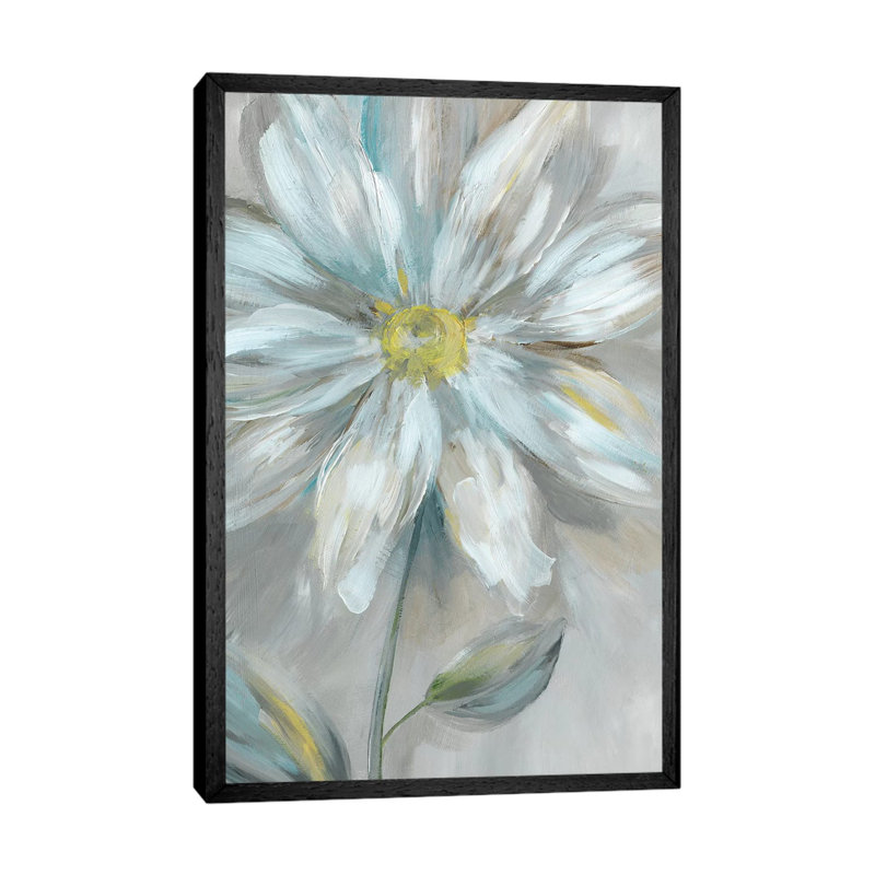 Simple Flower II - Painting on Canvas, 152.5 cm H x 101.5 cm W, Black Framed