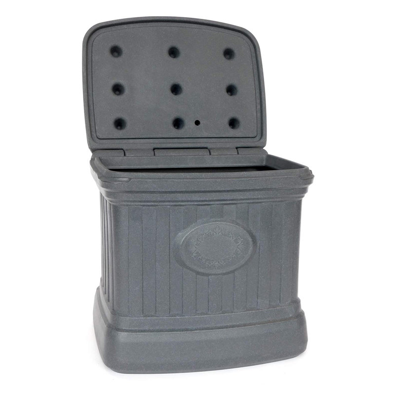 FCMP Outdoor 19 " W 37 Gallons Water Resistant Plastic Deck Box in Gray