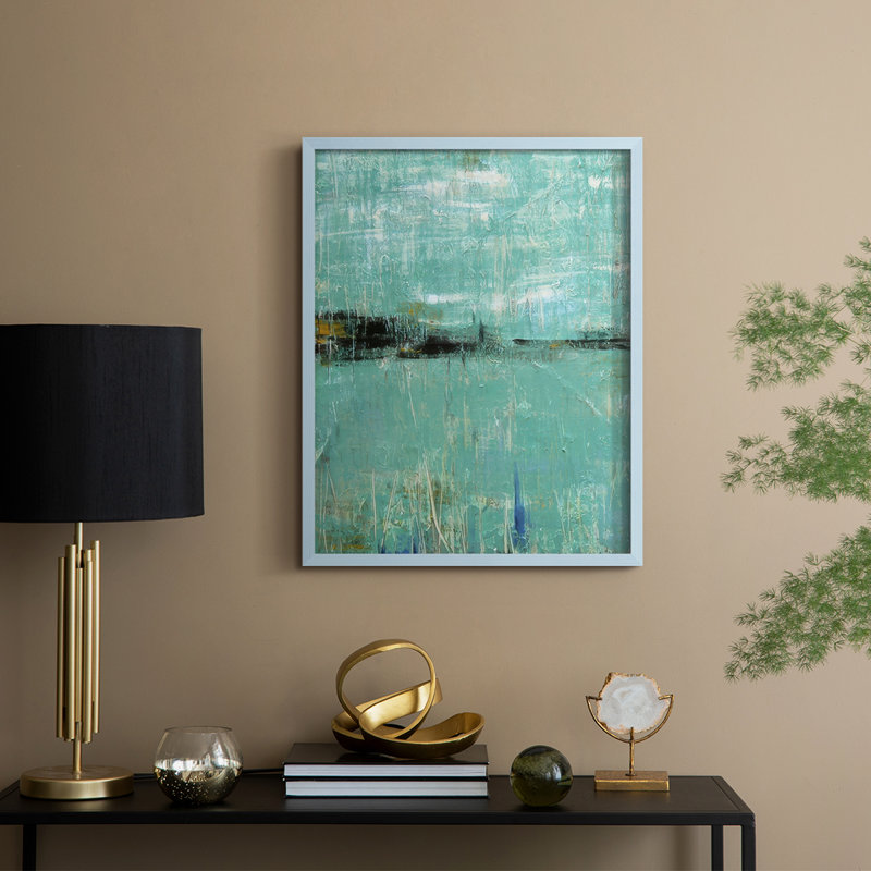 Envision I, reproduction encadrée - bois massif, H 30 po x l 24 po, Bleu