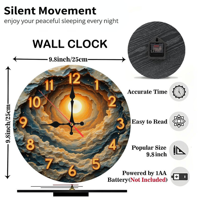 celestial clock sun cloudscape design
