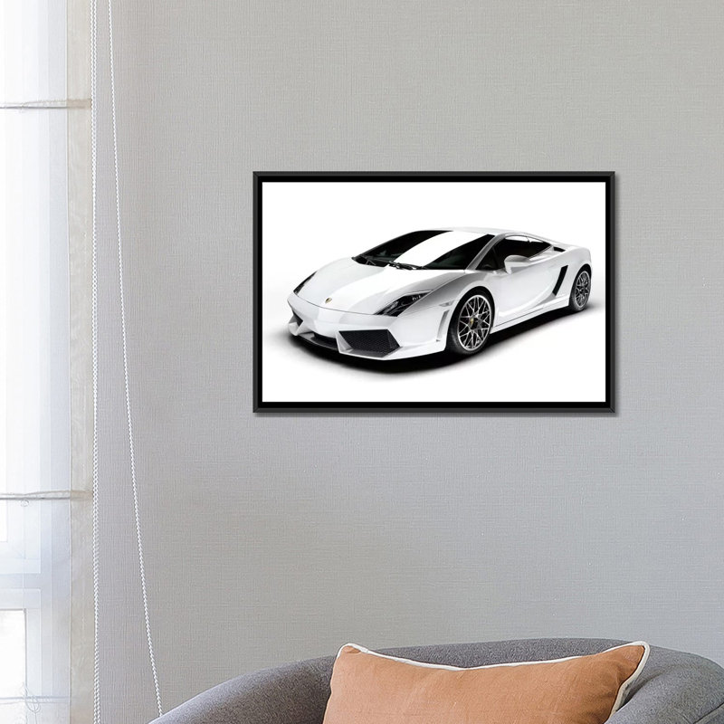 Lyall «Lamborghini Gallardo Lp 560-4», reproduction sur toile, H 18 po x l 26 po x P 1,5 po, Toile avec cadre flottant noir