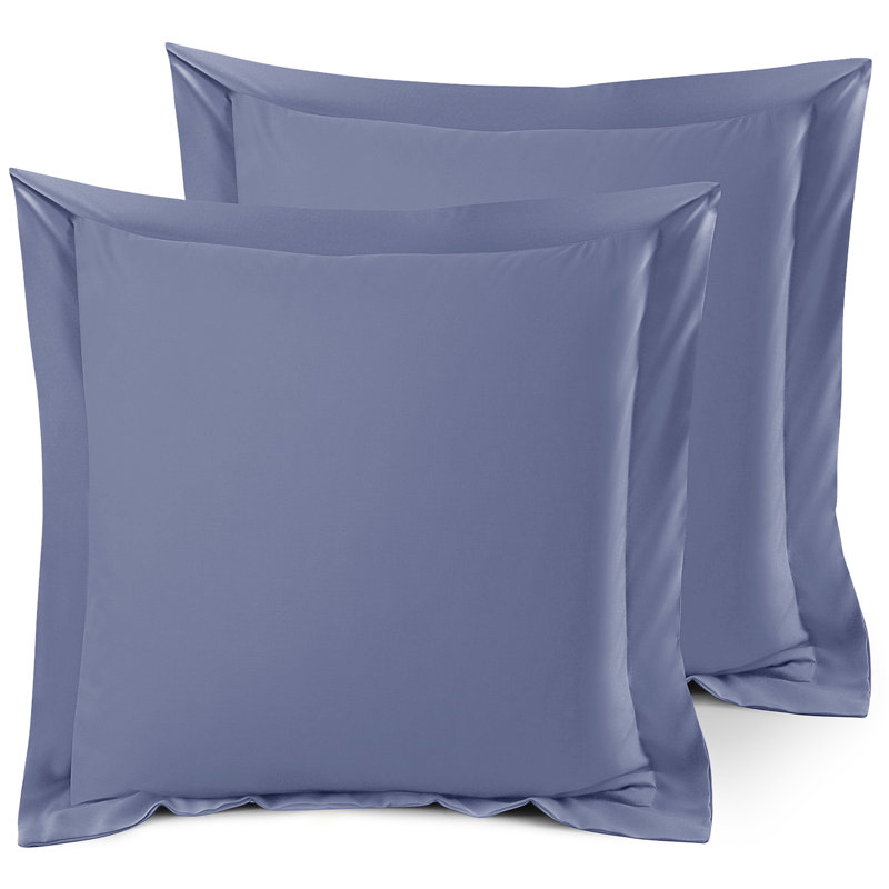 Taie décorative 100% polyester , Bleu acier, 26 po x 26 po