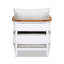 Chaise avec accoudoirs de patio en teck et aluminium 29 po Abertamy