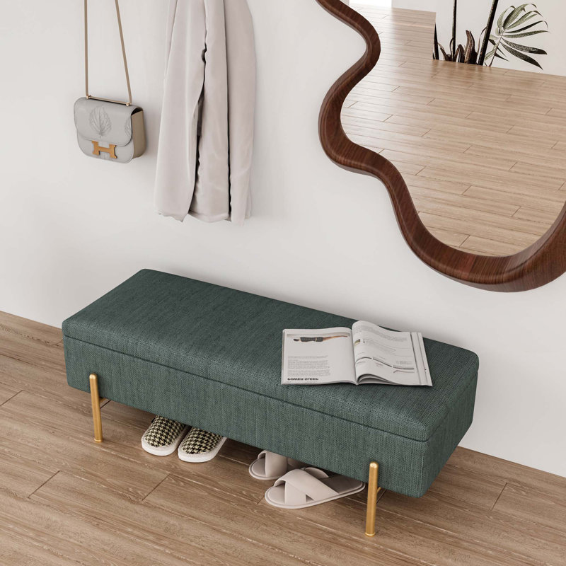Banc de rangement rembourré avec siège rembourré