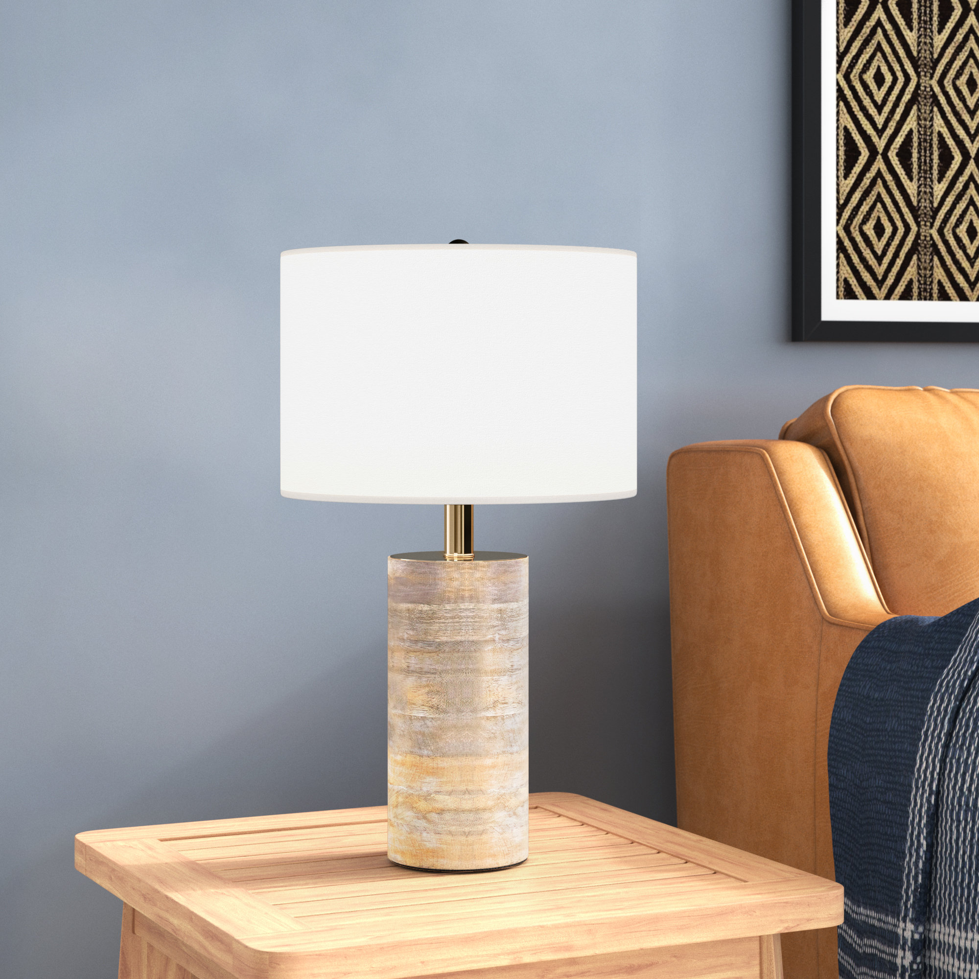 17 Stories 20.5" Natural Table Lamp Wayfair