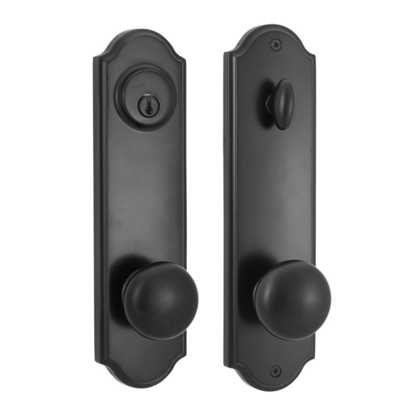 Elegance Knobs With Deadbolt Entry Set, Satin Nickel, Left