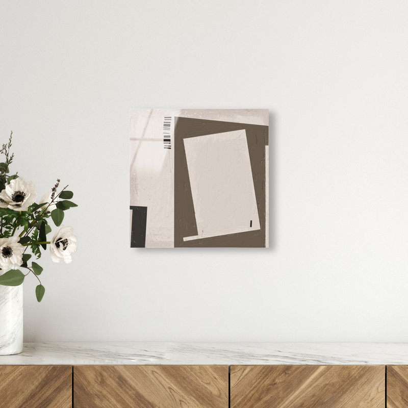 Structural II High-Gloss Frameless Acrylic Glass Wall Art Abstract Print by Oliver Gal, Ready to Hang, 12 x 12, 12"H x 12"W