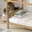 Lit simple avec tête et pied de lit, lit simple en bois d'hévéa avec cadre de maison, chêne blanc-1932844101