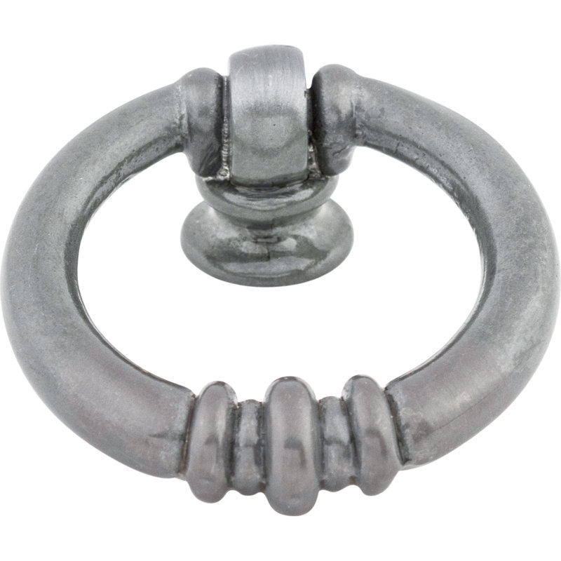 Newton Ring 1 5/8" Length Round Knob, Pewter Light