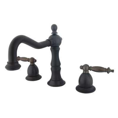 Widespread Bathroom Faucet with Drain Assembly