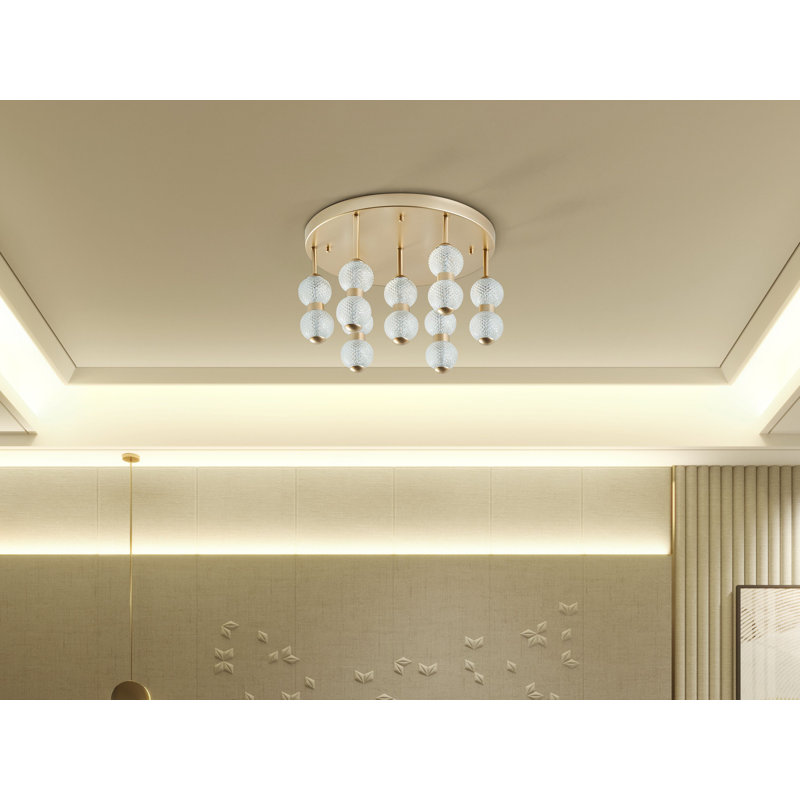 Yowaka 14 - Light Gold LED Unique/Statement Pendant