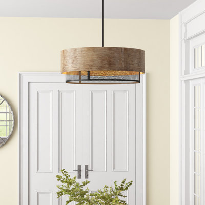 Lustre tambour en acier 5 lumières East Clevedon