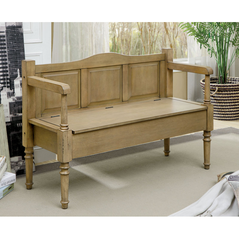 Banc de rangement rabattable Humphery, Naturel