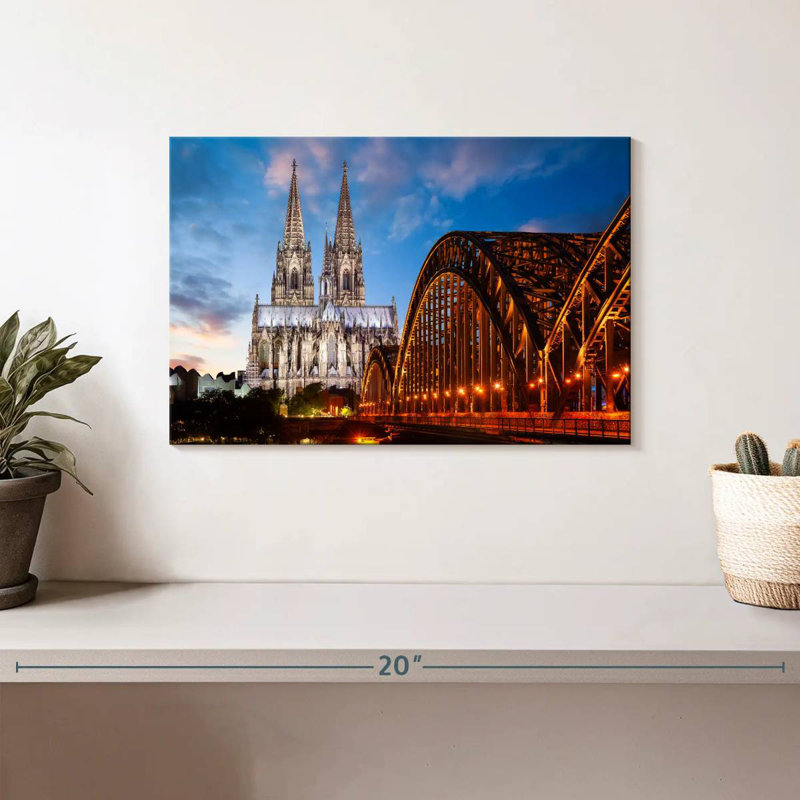 Cologne City At Dusk, 8" H x 12" W