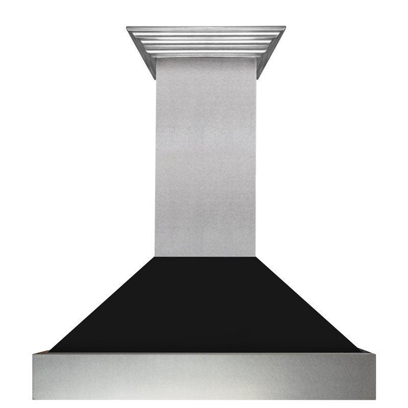 36" Fingerprint Resistant Stainless Steel Range Hood with Fingerprint Resistant Shell (8654SN-36), Black Matte
