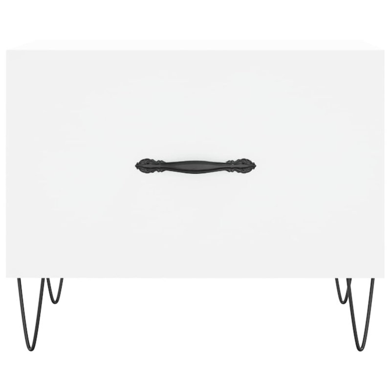 Edler Four Leg Coffee Table with Storage, White