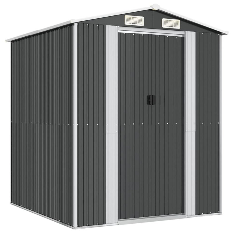Garden Shed 192x191x223 cm Galvanised Steel, Anthracite