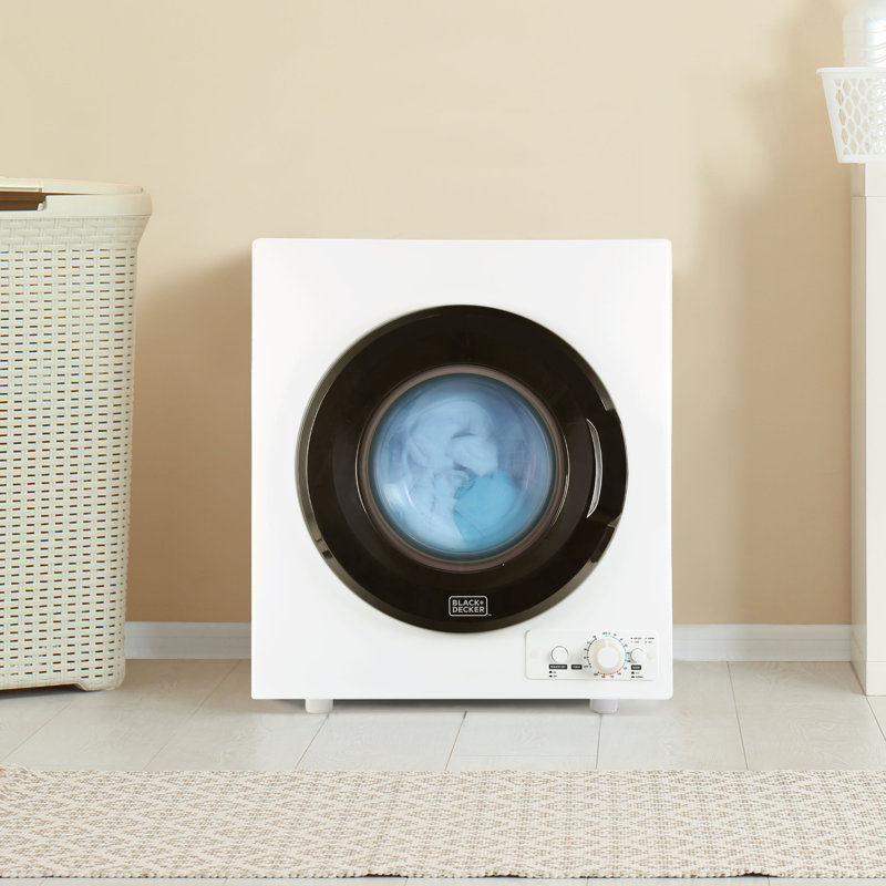 White Portable Front Loading Dryer with Moisture Sensing for RV
