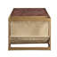 Table basse Hunter avec plateau en marbre naturel et structure en métal ivoire doré
