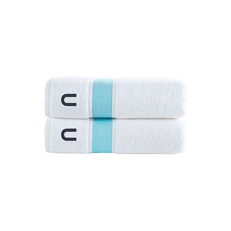 Dieter 2 pcs Bath Towels, Bath Towels - 2 Pack, Sea Glass, U