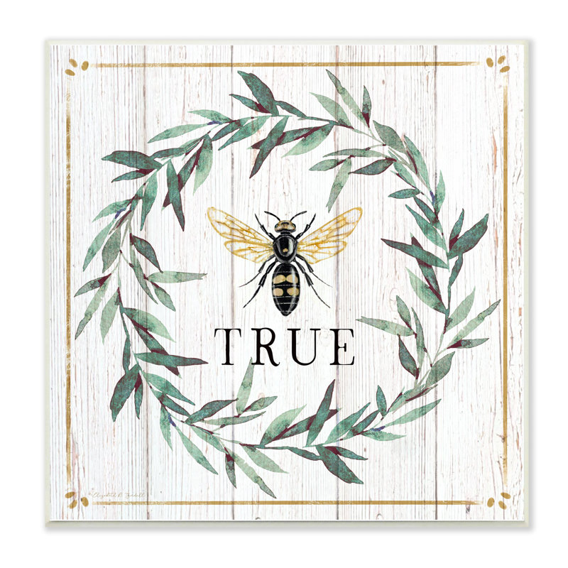 Bee True Sentiment Country, H 12 po x l 12 po x P 0,5 po, Sans cadre