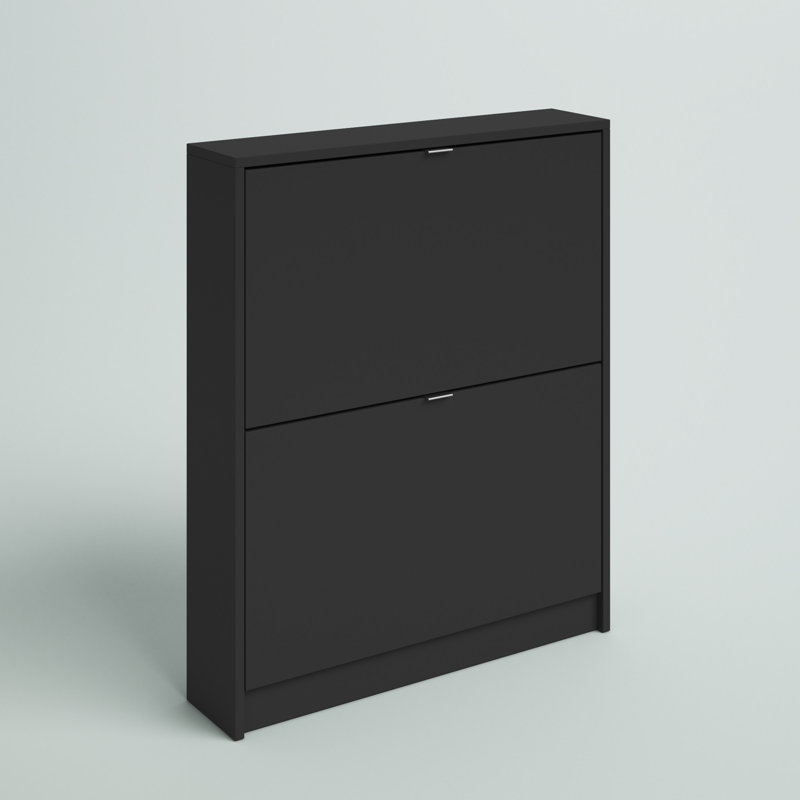Aula 6 Pair Shoe Storage Cabinet, Black