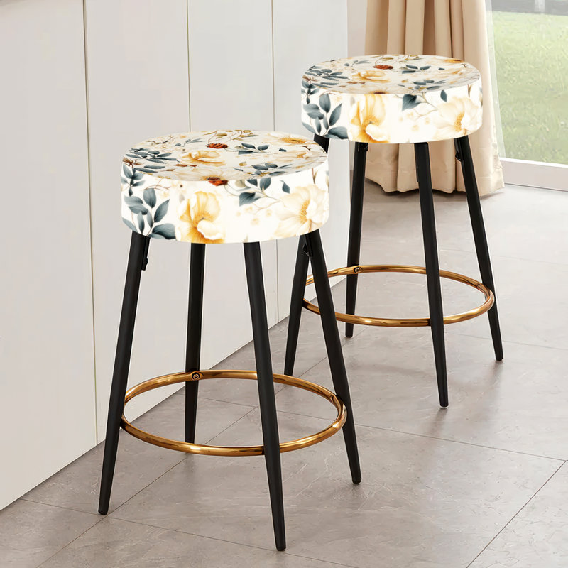 Botanical Impressions - Ensemble de 2 tabourets de bar Plants