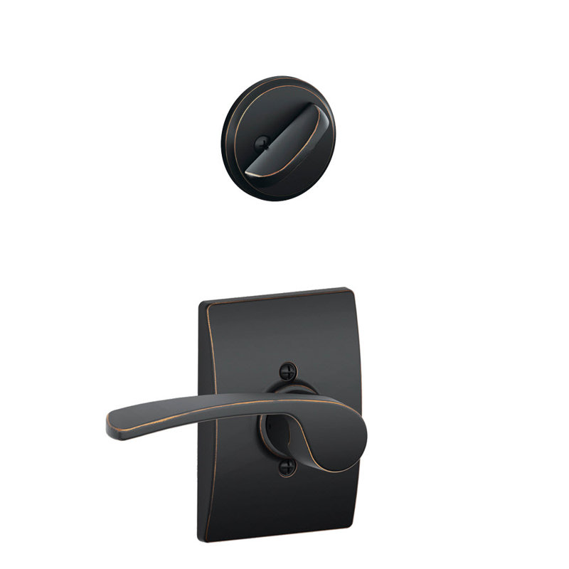 Merano Interior Lever Set (Exterior Portion Sold Separately), Yes, Aged Bronze, Left