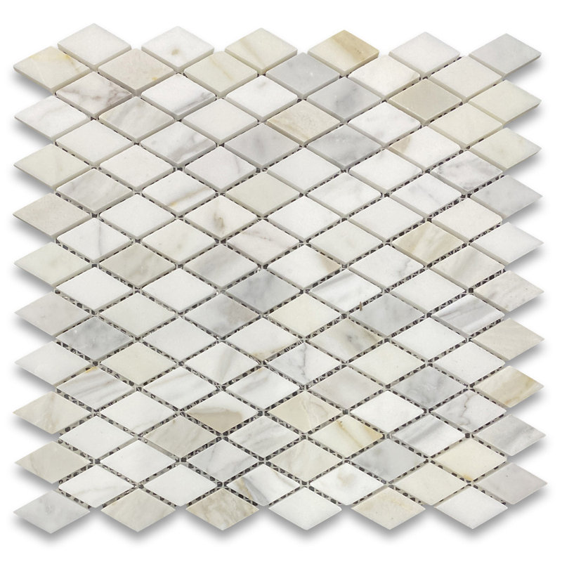 Calacatta 12" x 12" Marble Mosaic Tile, LIght Gray