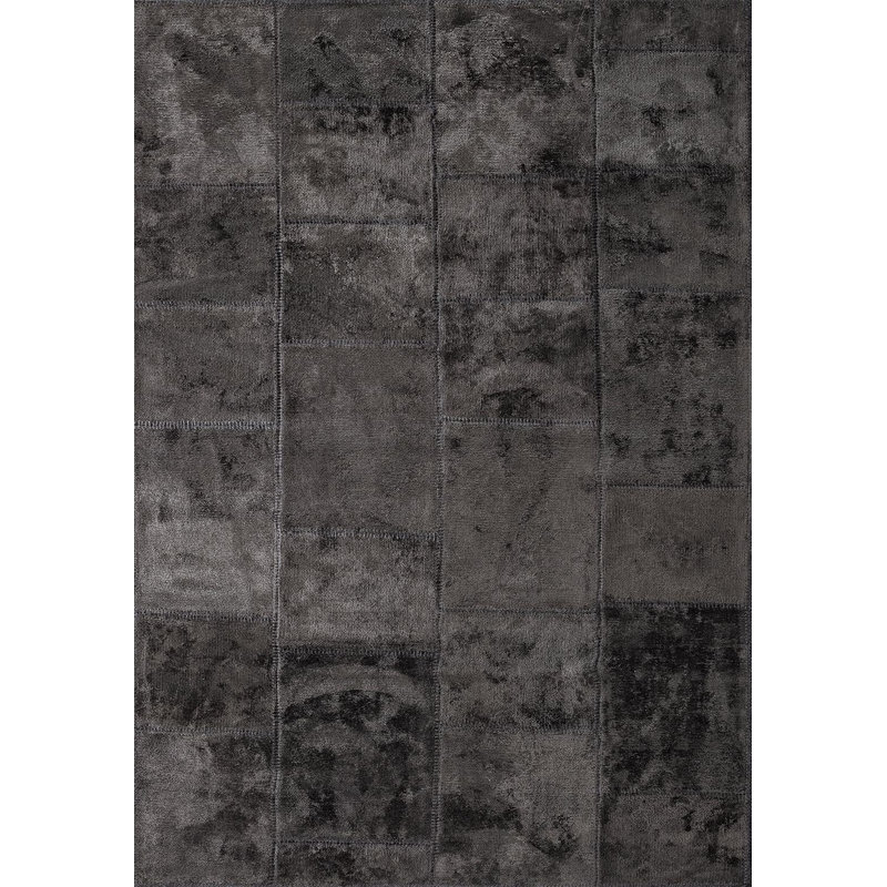 Rapture Patchwork Area Rug in Gray, Rectangle 6'7" x 8'3"