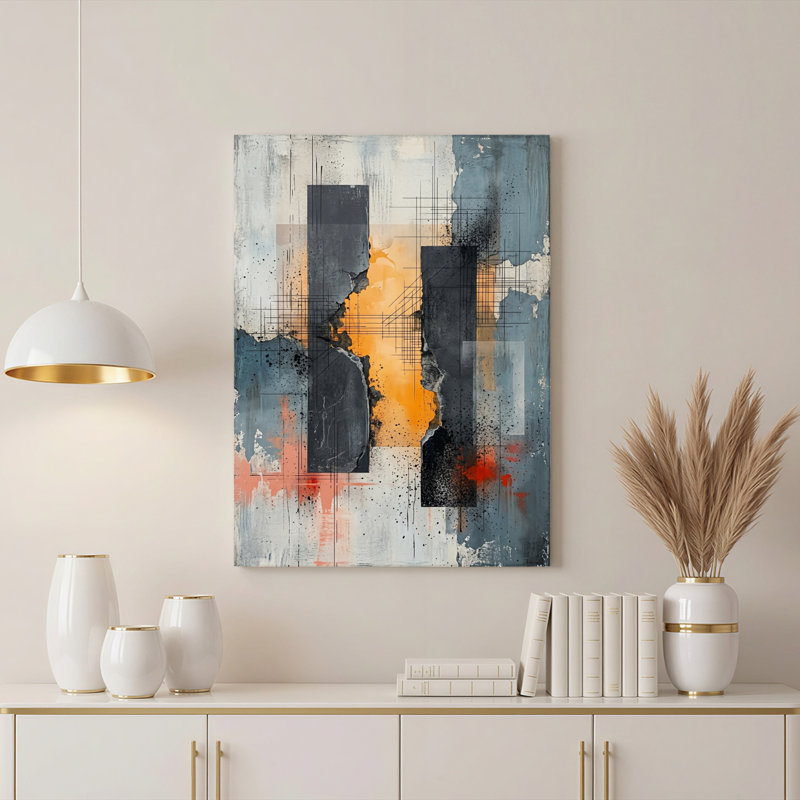 «Gallery Wrap», art mural sur toile pour le salon, la chambre à coucher, le bureau ou le vestibule - décoration murale décorative avec art abstrait