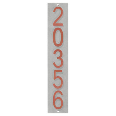 Colourtree Personalized 5-Digit Flush Mount House Numbers Vertical Street Address Wall Plaque – Custom Horizontal Outdoor Home Sign