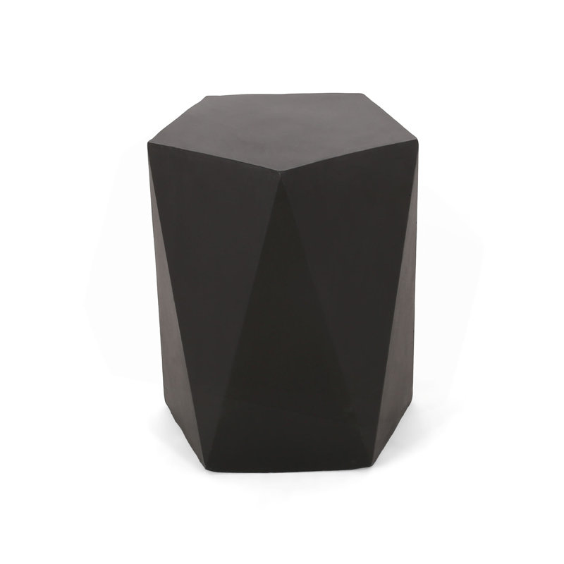 Apollo Side Table, Black, 18" H x 16" W x 16" D
