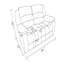 Causeuse transitionnelle en tissu de microfibre